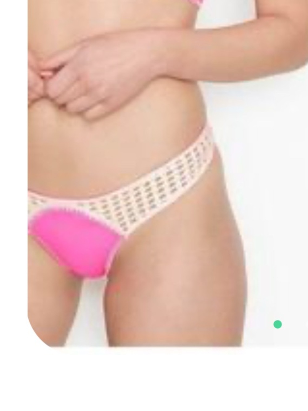 VIctorias Secret crotchet lace thong bottom New size medium neon pink